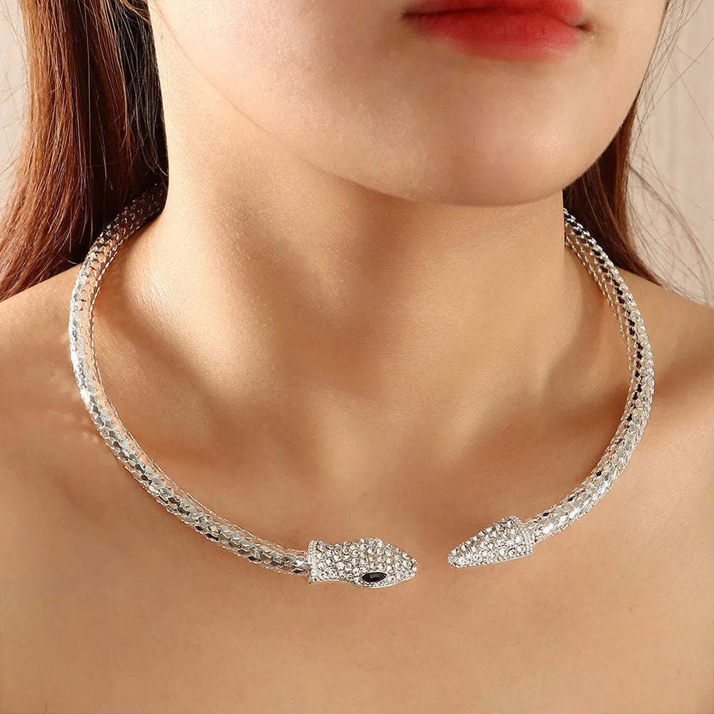 Euramerican Serpentine Collar Clavicle Chain Adjustable - Bellarte Enchanté Euramerican Serpentine Collar Clavicle Chain Adjustable